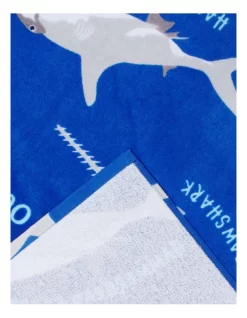 Best Sale 😉 Australian Marine Conservation Society Save Our Sharks Kids Beach Towel In Blue 🔔 -Fitbit Shop unnamed file 102