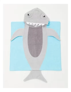 Brand new π Australian Marine Conservation Society π¨ Hammerhead Shark Kids Poncho 60x120cm In Blue/Grey β¨