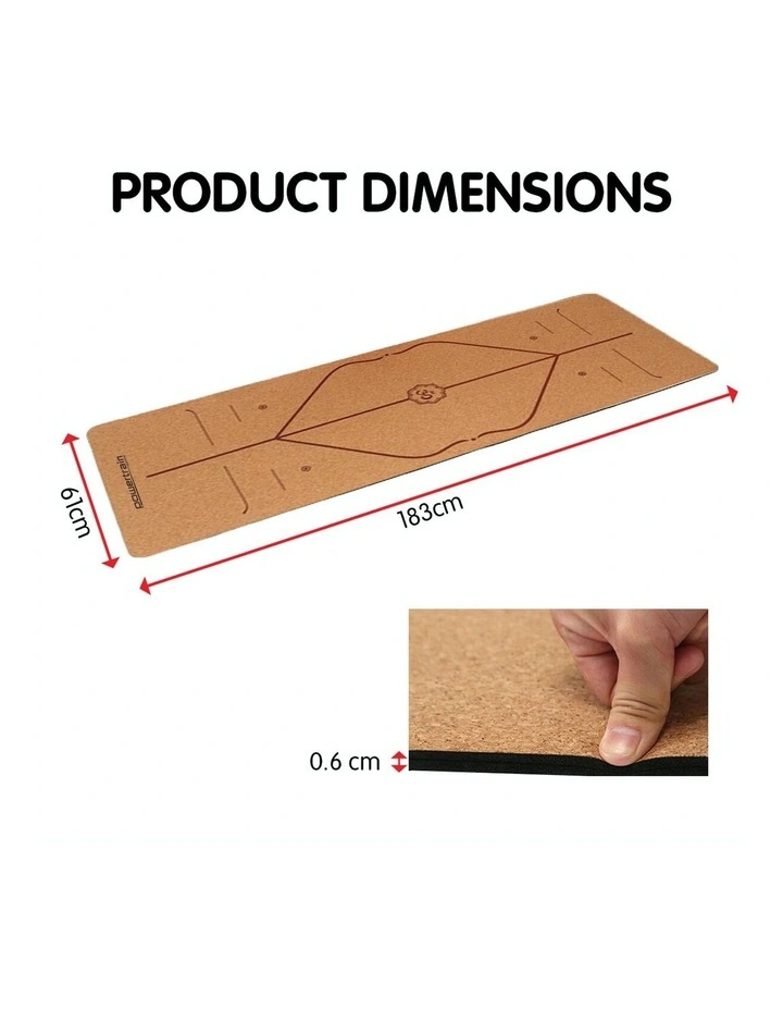 New β¨ PowerTrain Eco-Friendly Cork Brown 6mm Yoga Exercise Mat π 4 New β¨ PowerTrain Eco-Friendly Cork Brown 6mm Yoga Exercise Mat π - Image 4
