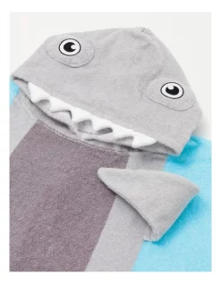 Brand new 👏 Australian Marine Conservation Society 🔨 Hammerhead Shark Kids Poncho 60x120cm In Blue/Grey ✨ -Fitbit Shop unnamed file 124