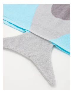 Brand new 👏 Australian Marine Conservation Society 🔨 Hammerhead Shark Kids Poncho 60x120cm In Blue/Grey ✨ -Fitbit Shop unnamed file 125