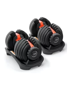 Hot Sale 😍 Powertrain Adjustable Dumbbells Set Home Gym Exercise Free Weights 48kg ⭐