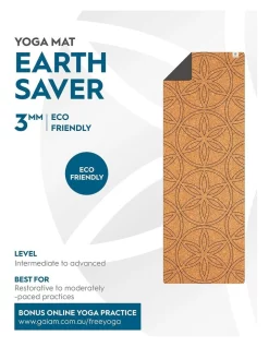 Brand new 😀 Gaiam Earthsaver Printed 3mm Yoga Mat Tan 🥰 -Fitbit Shop unnamed file 1381