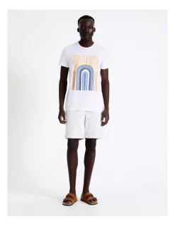 Outlet 👍 Emma Stenhouse X Blaq Blue MountaIn Placement Print Tee In White ❤️ -Fitbit Shop unnamed file 154