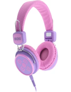 Coupon ❤️ Moki Kids Safe Pink/Purple Volume Limited Headphones ✔️