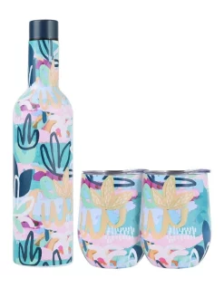 Hot Sale 😉 Maxwell & Williams Rach Jackson Rock Garden Double Wall Insulated Wine Set 3pc Gift Boxed 🔥