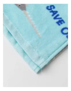 Outlet ⭐ Australian Marine Conservation Society Save Our Sharks Kids Poncho 60x120cm In Blue 🛒 -Fitbit Shop unnamed file 208