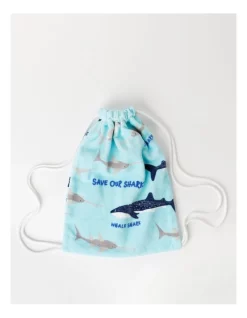 Outlet ⭐ Australian Marine Conservation Society Save Our Sharks Kids Poncho 60x120cm In Blue 🛒 -Fitbit Shop unnamed file 210