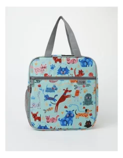 Discount π Sophie Beer Playful Pets Insulated Kids Lunch Bag 27x25x12cm In Blue π