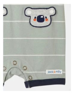 Coupon 🎉 Jack & Milly Sam Stripe Romper In Light Green 💯 -Fitbit Shop unnamed file 234