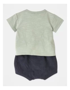 Best Pirce 🌟 Jack & Milly Felix Tee And Short Set In Sage 👍 -Fitbit Shop unnamed file 354