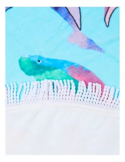 Wholesale 🧨 Australian Marine Conservation Society Jumping Dolphins Kids Round Beach Towel In Multi 🤩 -Fitbit Shop unnamed file 459