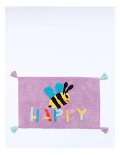 Deals ✔️ Sophie Beer Bee Happy Bath Mat In Purple 😍