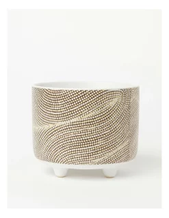 Best Pirce ⌛ Vue Yubu Napa Sand Dune Planter Pot With Feet 12x15x15cm Gwenda Turner Nungurrayi Camel 🎉