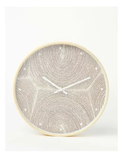 Discount ⌛ Vue Yubu Napa Sand Dune Clock Sweep Movement 30cm Gwenda Turner Nungurrayi In Camel ✨