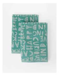 Hot Sale π Sophie Beer Little Explorers Hand Towel Pack In Aqua β¨