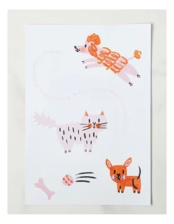 New 😍 Sophie Beer Playful Pets Decal Sticker In Multi 🌟 -Fitbit Shop unnamed file 740