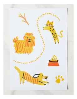 New 😍 Sophie Beer Playful Pets Decal Sticker In Multi 🌟 -Fitbit Shop unnamed file 741