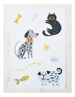 New 😍 Sophie Beer Playful Pets Decal Sticker In Multi 🌟 -Fitbit Shop unnamed file 743