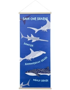 Budget β¨ Australian Marine Conservation Society Save Our Sharks Wall Hanging 50x120cm β