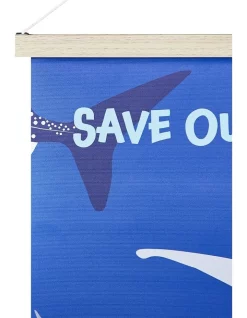 Budget ✨ Australian Marine Conservation Society Save Our Sharks Wall Hanging 50x120cm ⌛ -Fitbit Shop unnamed file 763