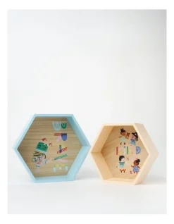 Cheapest 🎉 Sophie Beer Little Explorers Set Of 2 Wall Shelves 🔥