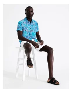 Coupon ⭐ Emma Stenhouse X Blaq Reef Short Sleeve Viscose 👕 Shirt In Blue 👍 -Fitbit Shop unnamed file 813