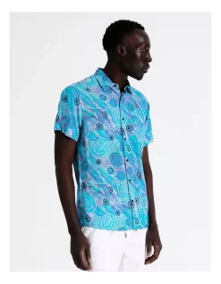 Coupon ⭐ Emma Stenhouse X Blaq Reef Short Sleeve Viscose 👕 Shirt In Blue 👍 -Fitbit Shop unnamed file 814