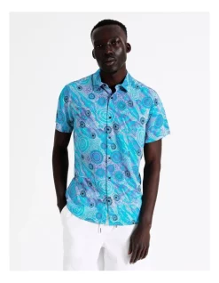 Coupon ⭐ Emma Stenhouse X Blaq Reef Short Sleeve Viscose 👕 Shirt In Blue 👍 -Fitbit Shop unnamed file 815