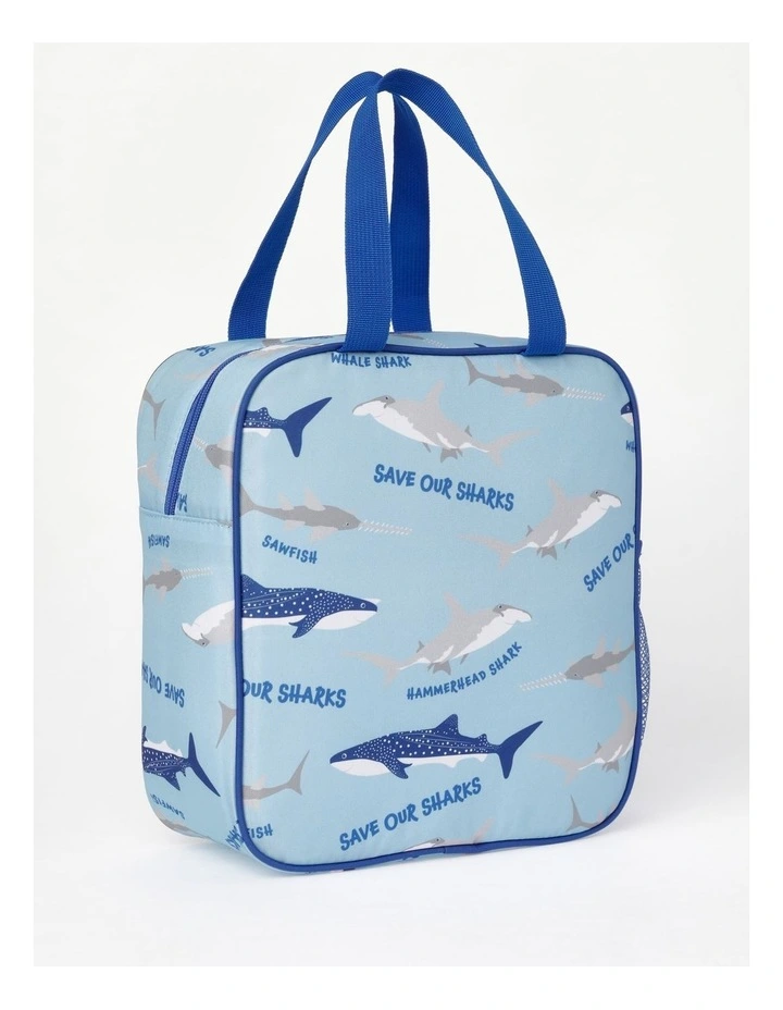 Discount ❤️ Australian Marine Conservation Society Save Our Sharks Kids Lunch Bag 27x25x12cm In Blue 🧨 2 Discount ❤️ Australian Marine Conservation Society Save Our Sharks Kids Lunch Bag 27x25x12cm In Blue 🧨 - Image 2