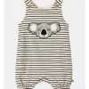 Cheap 🧨 Sprout 3D Koala Stripe Romper In Ecru 🎁
