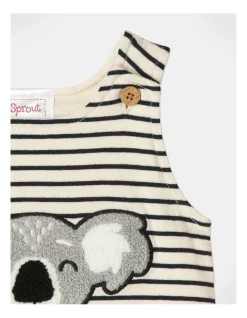Cheap 🧨 Sprout 3D Koala Stripe Romper In Ecru 🎁 -Fitbit Shop unnamed file 926