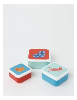 Brand new β€οΈ Sophie Beer Playful Pets Nested Snack Containers Set Of 3 π₯